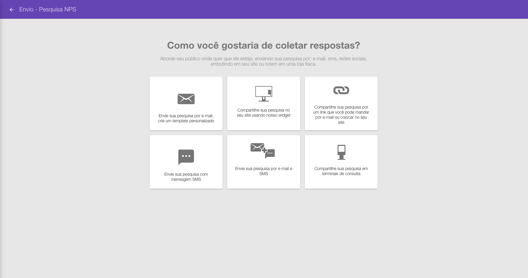 Seleção de canal de envio