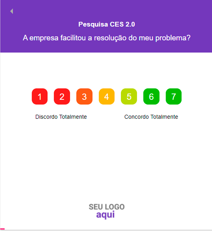 Exemplo de pesquisa CES 2.0